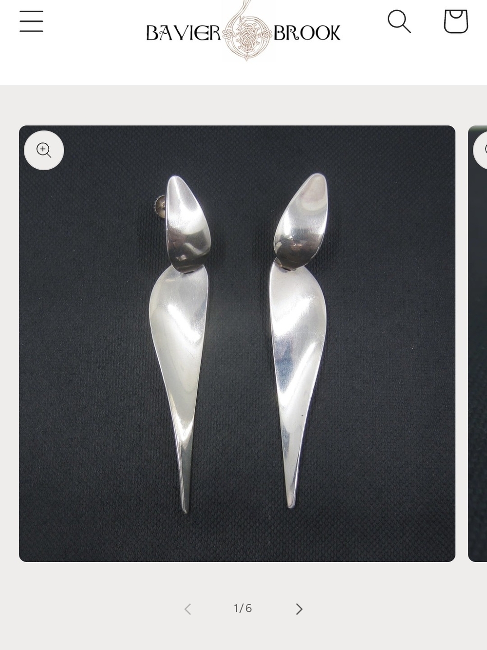 Vintage Georg Jensen Nanna Ditzel 128A Sterling Silver Drop Earrings Denmark